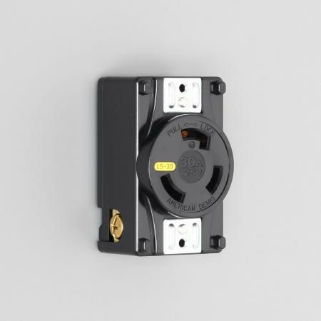 3310-P-L5 アメリカン電機 パネル用コンセント 接地形2P 30A 125V <引掛形 NEMA規格 L5-30>