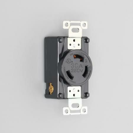 3320-L6UL アメリカン電機 埋込コンセント UL/CSA規格 接地形2P 30A 250V <引掛形 NEMA規格 L6-30>