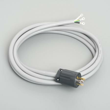 3322N-L6-CS アメリカン電機 プラグ コードセット5M付 端末端子処理済 ナイロンカバー 接地形2P 30A 250V <引掛形 NEMA規格 L6-30>