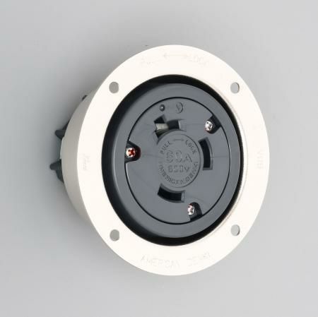3666 アメリカン電機 引掛形 フランジコンセント 3P 60A 600V