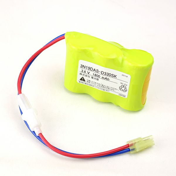 3N19DA相当品(同等品) 3.6V1800mAh<年度シール付き> コネクター付きそのまま取付できます。