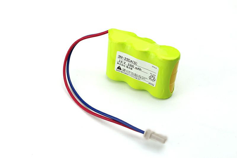 3N23DA相当品(同等品) 電池屋製 新品 三菱電機製誘導灯器具用交換電池 3.6V2300mAh  ＜年度シール付き＞ コネクター付きそのまま取付できます。