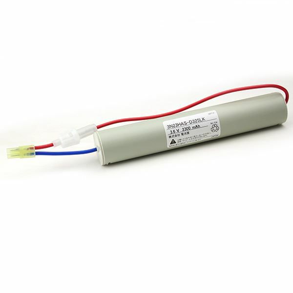 3N23HA相当品(同等品) 電池屋製 新品 三菱電機製誘導灯器具用交換電池 3.6V2300mAh ※ヒューズ付き <年度シール付き> コネクター付きそのまま取付できます。