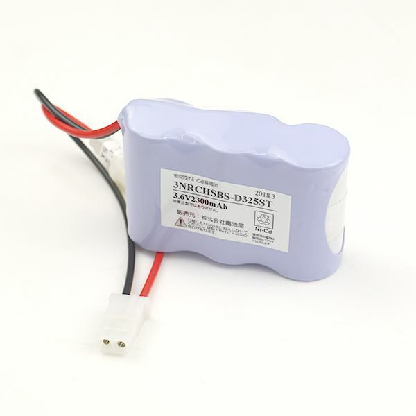 3NR-CH-SB相当品 電池屋製新品 東芝ライテック製誘導灯・非常灯用交換電池 3.6V2300mAh <年度シール付き> コネクター付きそのまま取付できます。