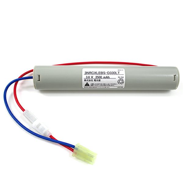 3NR-CX-LEB相当品 東芝ライテック製非常灯器具用交換電池 3.6V2500mAh(3000mAh) <3NR-CH-LEB相当品 (同等品)><年度シール付き> コネクター付きそのまま取付できます。