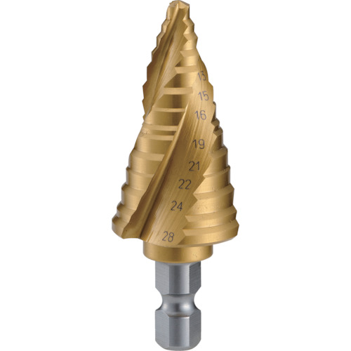 3S-NMS-28G トラスコ中山 TRUSCO ステップドリル 3枚刃チタンコーティング 5~28mm 段数11【発注単位:1】