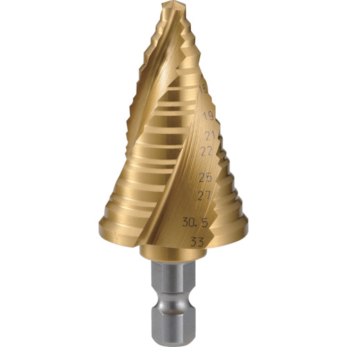 3S-NMS-33G トラスコ中山 TRUSCO ステップドリル 3枚刃チタンコーティング 6~33mm 段数11【発注単位:1】