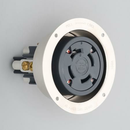 41066 アメリカン電機 引掛形 フランジコンセント 接地3P 100A 600V