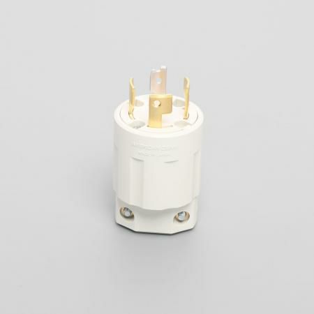 4222N-IV アメリカン電機 引掛形 プラグ(ナイロンカバー) 白 接地3P 20A 250V