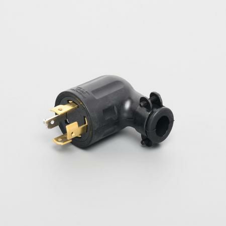 4222RL アメリカン電機 引掛形 プラグ(ゴムカバー・L型) 接地3P 20A 250V