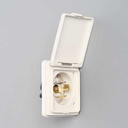 4225NW アメリカン電機 引掛形 防水形フランジインレット(ナイロン製) 接地3P 20A 250V