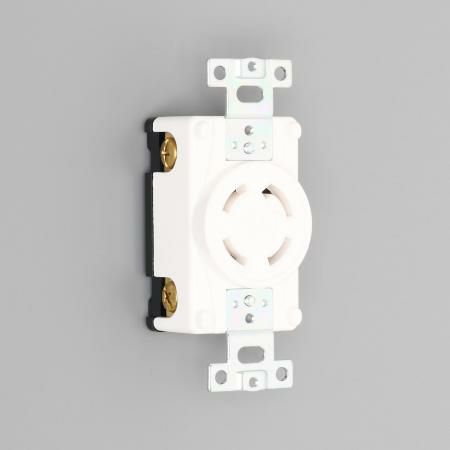 4320-IV アメリカン電機 引掛形 埋込コンセント 白 接地3P 30A 250V