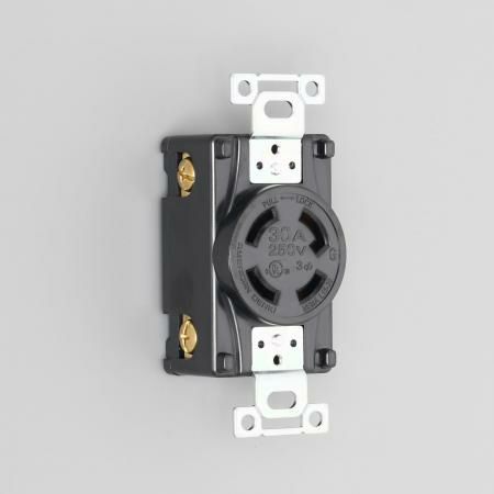 4320-L15UL アメリカン電機 埋込コンセント UL/CSA規格 接地形3P 30A 250V <引掛形 NEMA規格 L15-30>