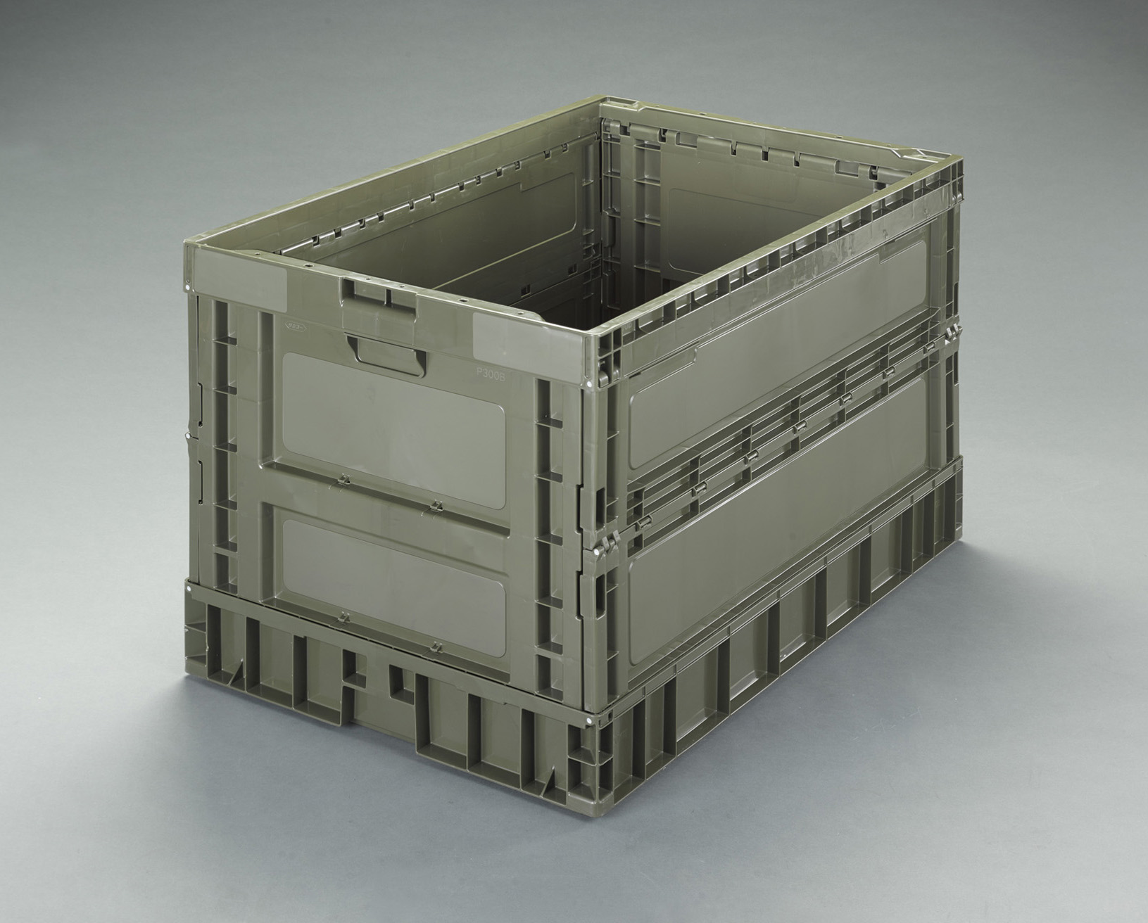 EA506AA-110 エスコ 924x620x602mm/298L 折畳コンテナ(OD色) (ESCOオリジナル ポリプロピレン)