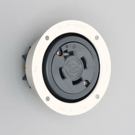 4666 アメリカン電機 引掛形 フランジコンセント 接地3P 60A 600V