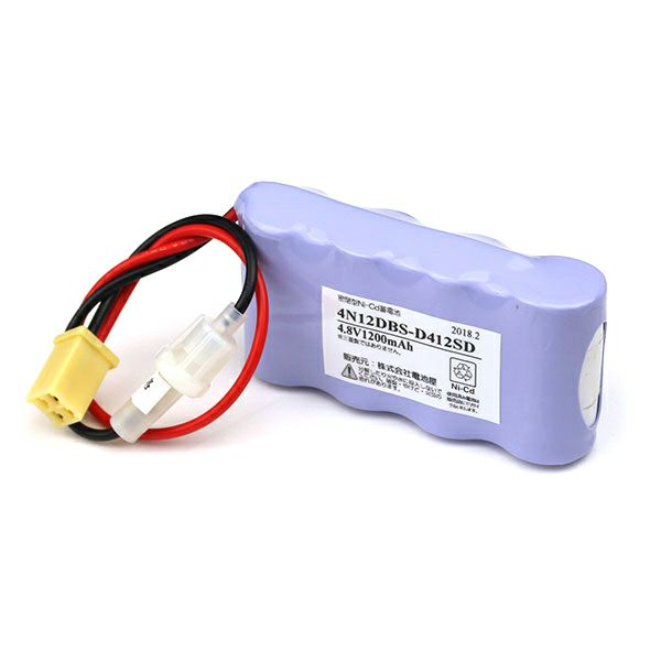 4N-12DB相当品(同等品) 組電池 4.8V1200mAh コネクタ付 ヒューズ付<年度シール付き> コネクター付きそのまま取付できます。