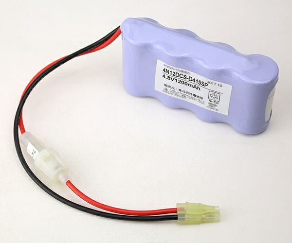 4N12DC相当品(同等品) 4.8V1200mAh<年度シール付き> コネクター付きそのまま取付できます。