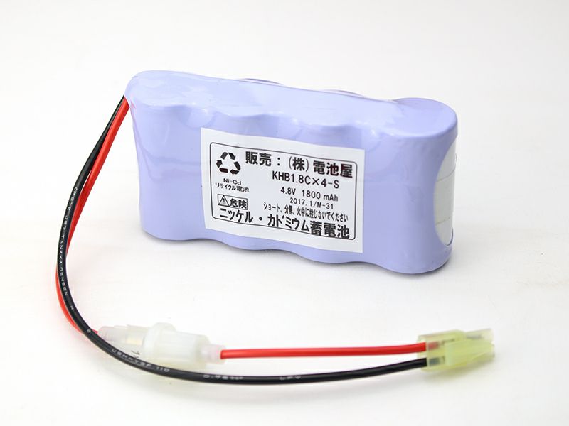 4N19DA相当品 電池屋製 新品 三菱電機製誘導灯・非常灯用交換電池 4.8V1800mAh<年度シール付き> コネクター付きそのまま取付できます。