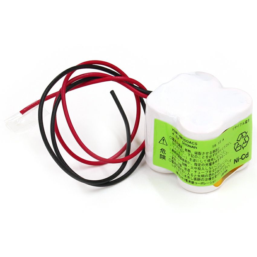 4N-500AC相当品 電池屋製 新品 SANYO Cadnica製相当品 組電池製作バッテリー 4.8V500mAh FIGHTER製 EC-505B cordless clipper PowerMINI用バッテリー 等用 リード線のみ
