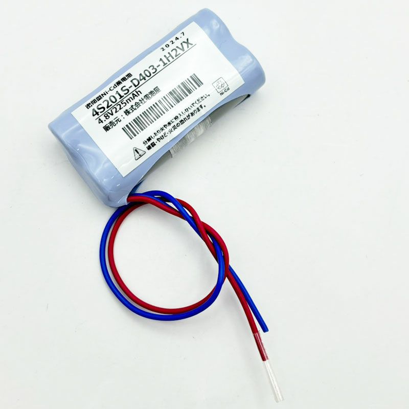 4-S201相当品 電池屋製新品 組電池 古河電池相当品 N-7666R相当品 4.8V225mAh 1H2V リード線のみ150mm 【送料全国一律275円】