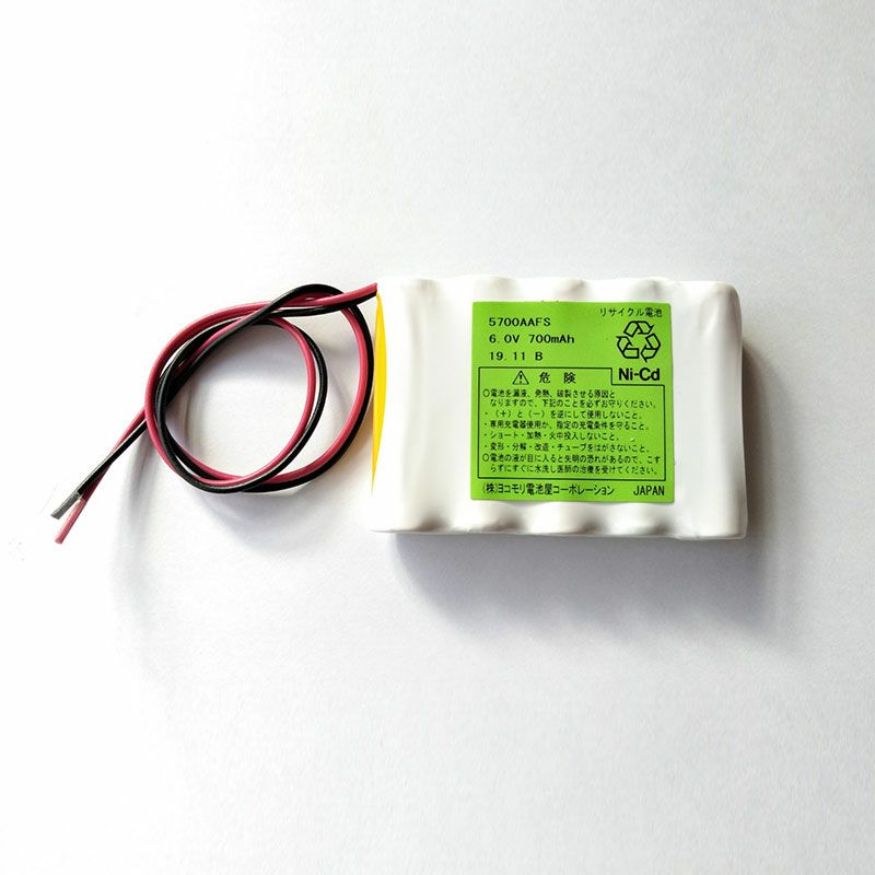 5/700AAF(ユアサコーポレーション)相当品 6V700mAh S型 電池屋組電池 リード線のみ