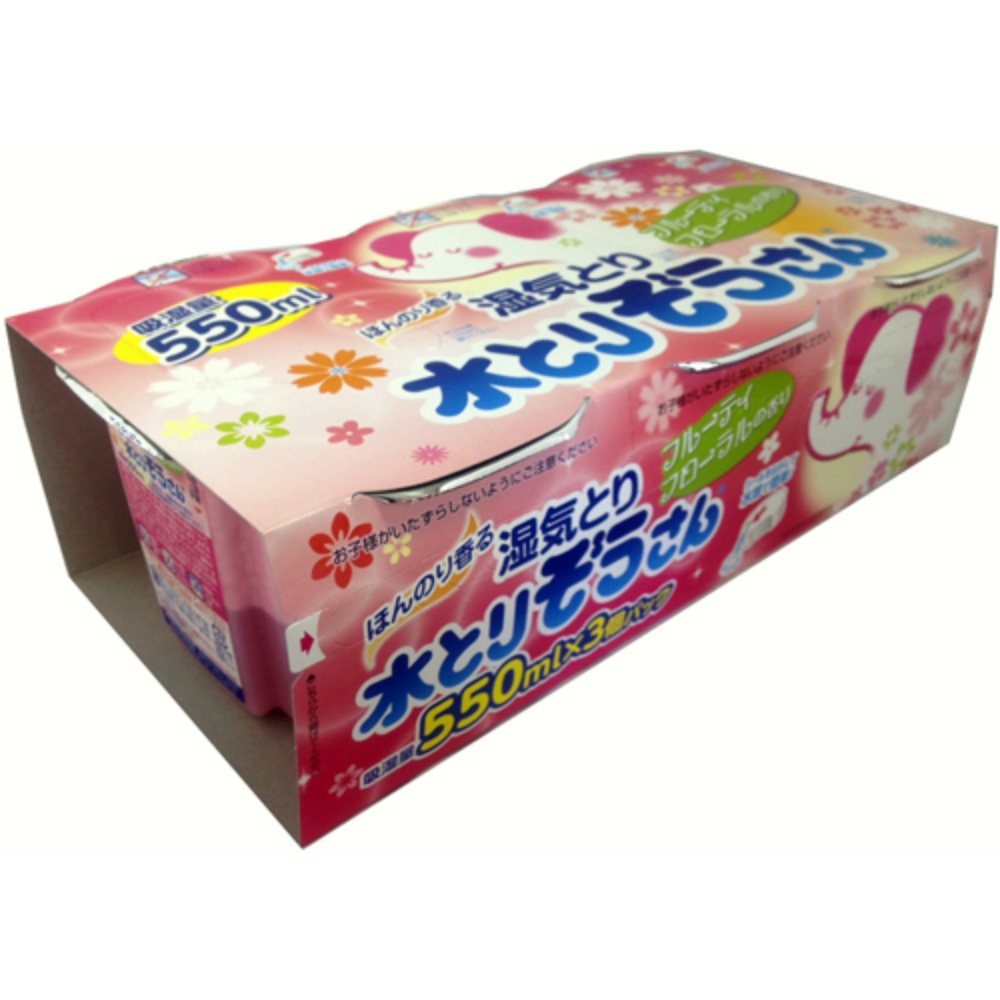 オカモト 純正品 水とりぞうさん香り付き3個フローラル550ML 4904637999637【単品販売。ケース販売ではございません。】