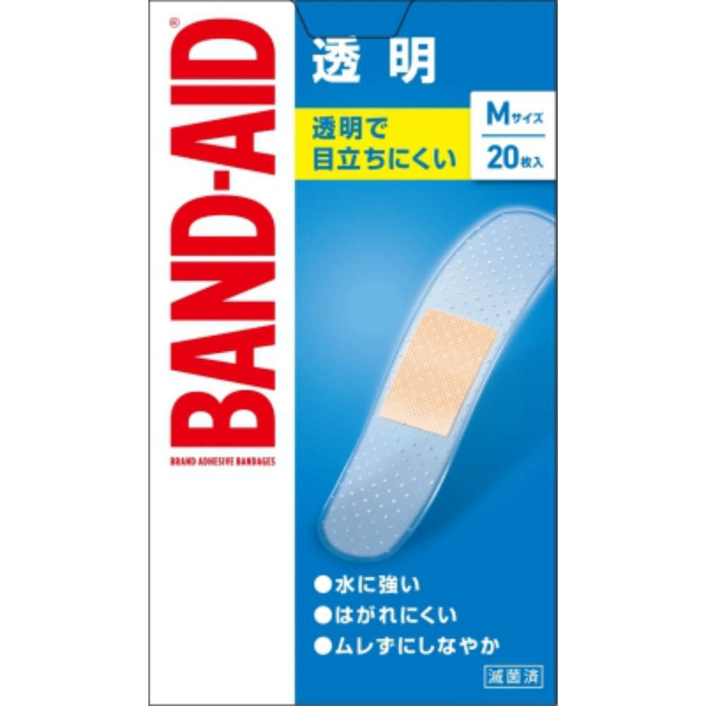 ジョンソン・エンド・ジョンソン 純正品 バンドエイド 透明 Mサイズ 20枚 4901730230131【単品販売。ケース販売ではございません。】
