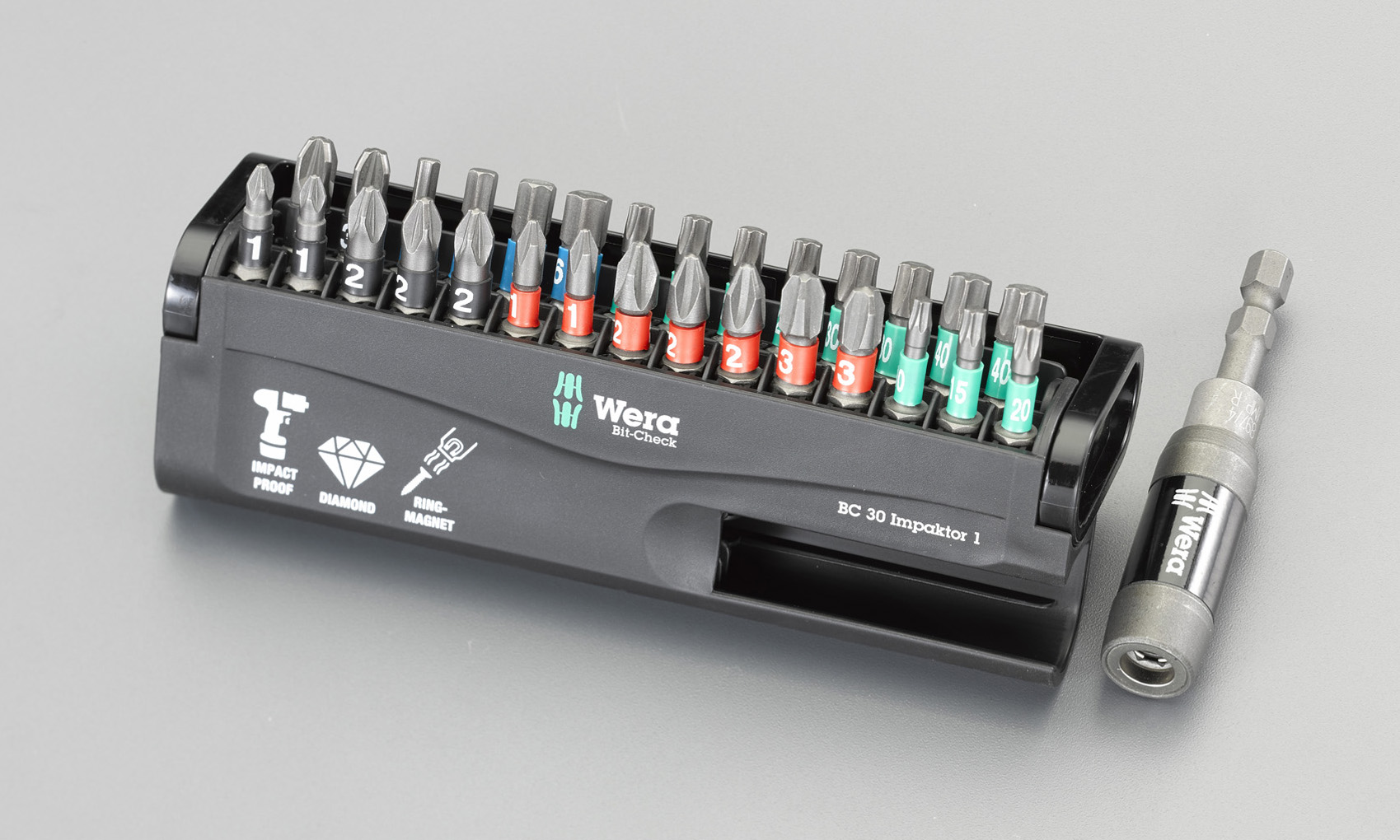 EA611MW-1 エスコ 30本組 ドライバービット(インパクト用) (Wera 057690)
