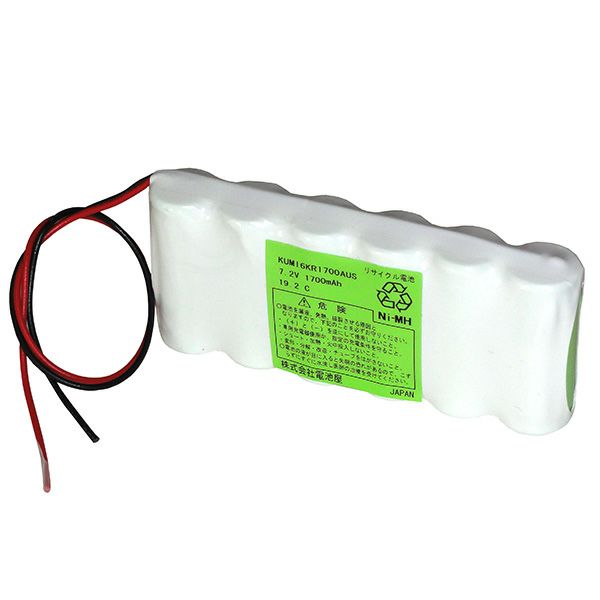 6KR-1700AU 相当品 SANYO製相当品(同等品) 組電池製作バッテリー シビルステーション トプコン CS-100シリーズ 等用 7.2V1700mAh リード線のみ