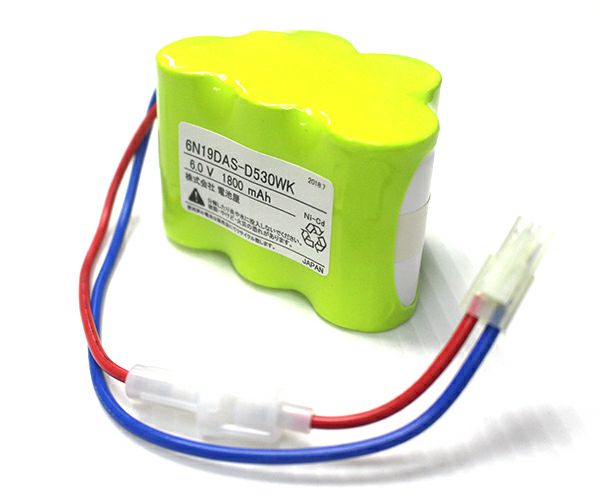 6N19DA相当品(同等品) 6.0V1800mAh<年度シール付き> コネクター付きそのまま取付できます。
