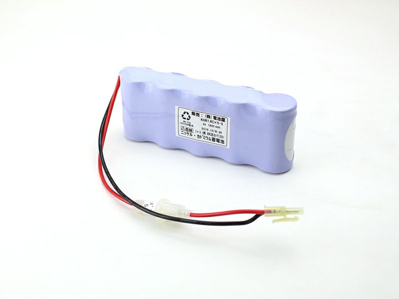6N19DB相当品 三菱電機製誘導灯用交換電池 6.0V1800mAh<年度シール付き> コネクター付きそのまま取付できます。
