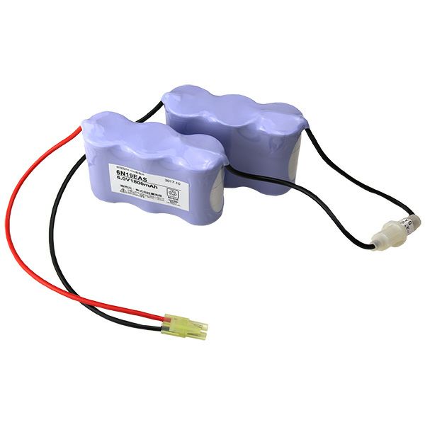 6N19EA相当品(同等品) 6.0V1800mAh<年度シール付き> コネクター付きそのまま取付できます。