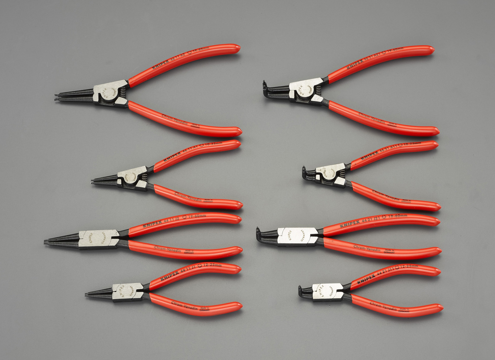 EA590-28 エスコ 8本組 スナップリングプライヤー (KNIPEX(クニペックス) 002004V01)