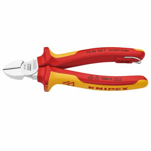 7006-160TBK 絶縁斜ニッパー 落下防止 (BK) KNIPEX(クニペックス)