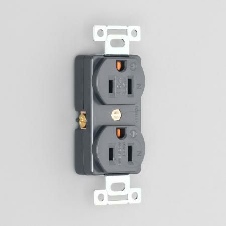 7110GD アメリカン電機 複式埋込コンセント 接地形2P 15A 125V <平刃形 NEMA規格5-15> 【全国一律送料450円】