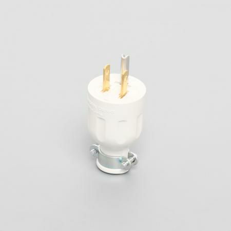 7112GR-IV アメリカン電機 平刃形 プラグ(ゴムカバー） 白 接地2P 15A 125V