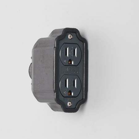 7113GR アメリカン電機 平刃形 ダブルコネクタボディ 接地2P 15A 125V