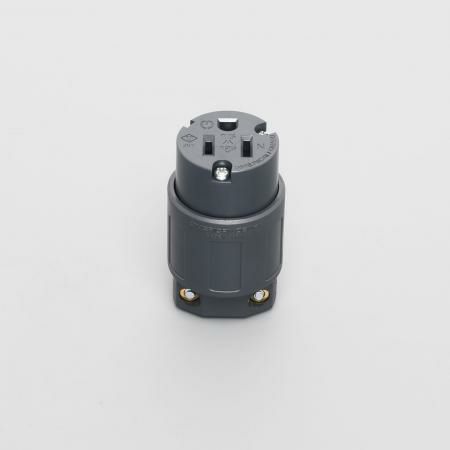 7114GN アメリカン電機 コードコネクタボディ (ナイロンカバー) 接地形2P 15A 125V <平刃形 NEMA規格 5-15>
