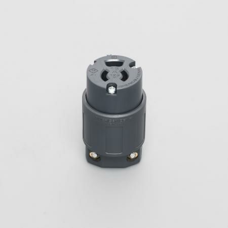 7114GNZ アメリカン電機 抜止形コ－ドコネクタボディナイロンカバー 接地形2P 15A 125V（黒） 【全国一律送料450円】