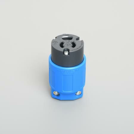 7114GNZ-BL アメリカン電機 抜止形コ-ドコネクタボディナイロンカバー 接地形2P 15A 125V(青)