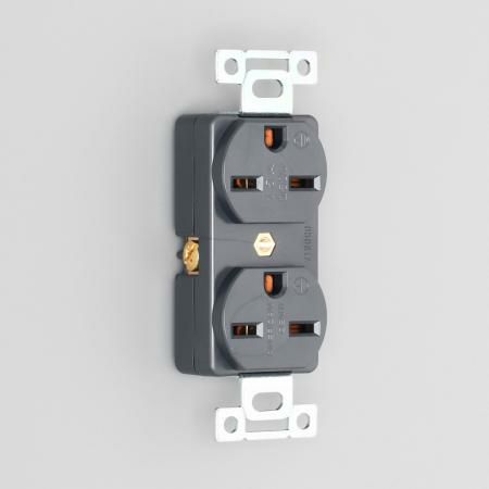 7120GD アメリカン電機 複式埋込コンセント 接地形2P 15A 125V <平刃形 NEMA規格 6-15>