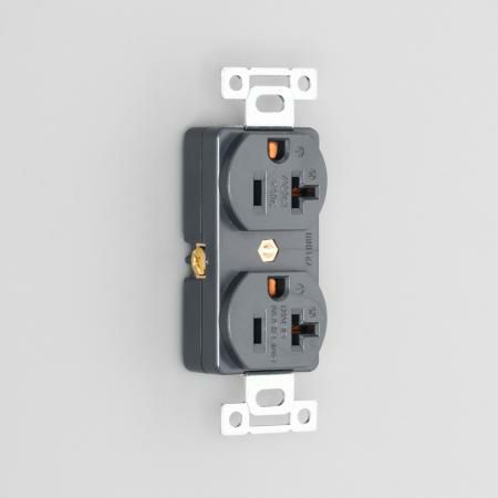 7210GD アメリカン電機 複式埋込コンセント 接地形2P 20A 125V <平刃形 NEMA規格 5-20>