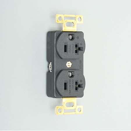7210GDXL アメリカン電機 平刃形・2ヶ 接地形2P 20A 125V (NEMA 5-20) 複式ハイパー埋込コンセント