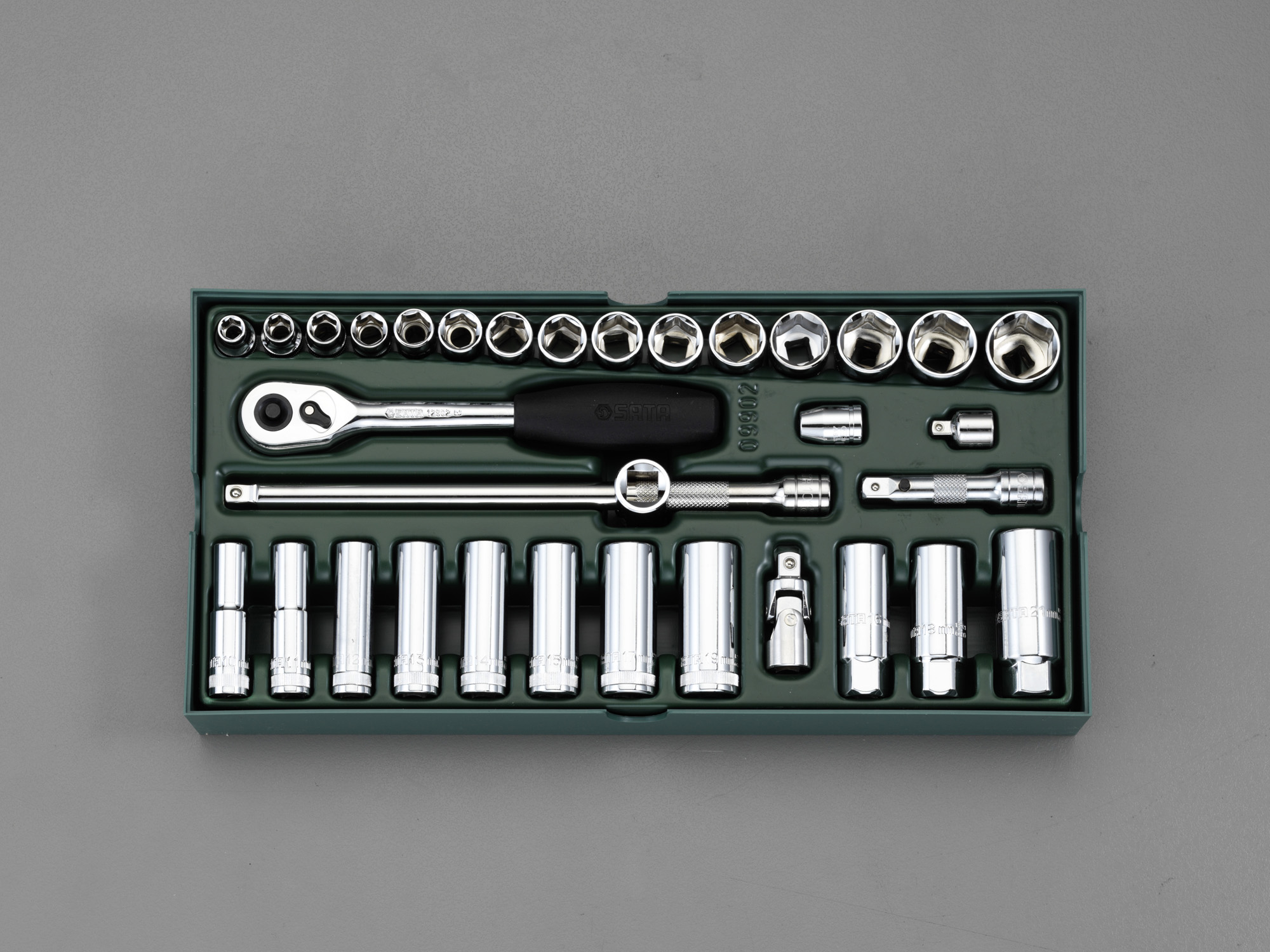 EA687YA-3 エスコ 3/8"DR ソケットレンチセット(トレー入リ) (SATA 09902)