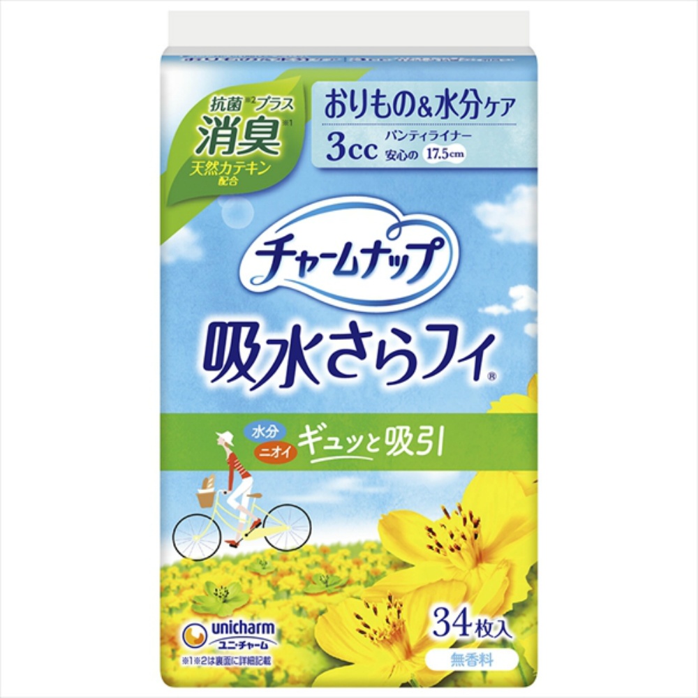 医薬部外品 純正品 チャームナさらフィパンティライナ-消臭34枚 4903111515783【単品販売。ケース販売ではございません。】