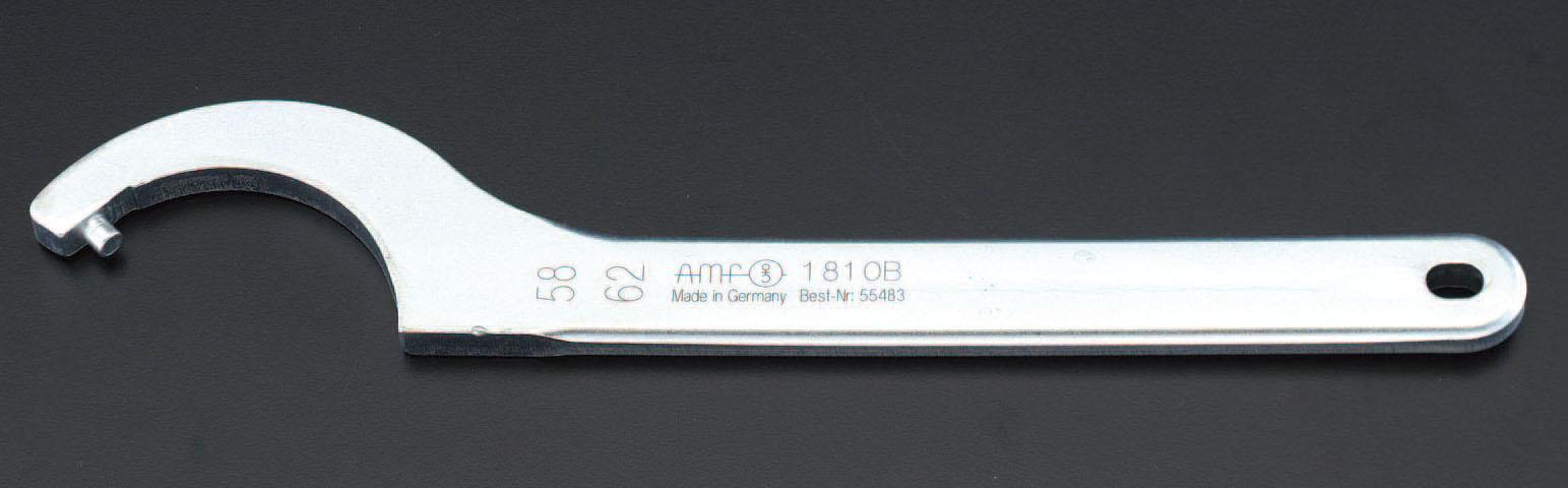 EA613XM-1 エスコ 16- 18mm フックレンチ(ピン型・メッキ付)