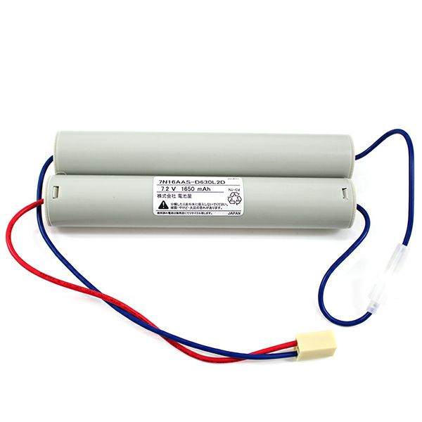 7N16AA相当品(同等品) 電池屋製新品 三菱電機製非常灯用交換電池 7.2V1650mAh＜年度シール付き＞ コネクター付きそのまま取付できます。
