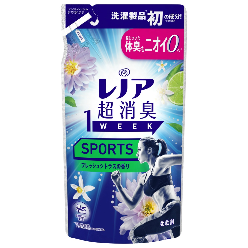 P&G 純正品 レノア超消臭1weekSPORTSフレッシュシトラスの香りつめかえ用 4987176312365【単品販売。ケース販売ではございません。】