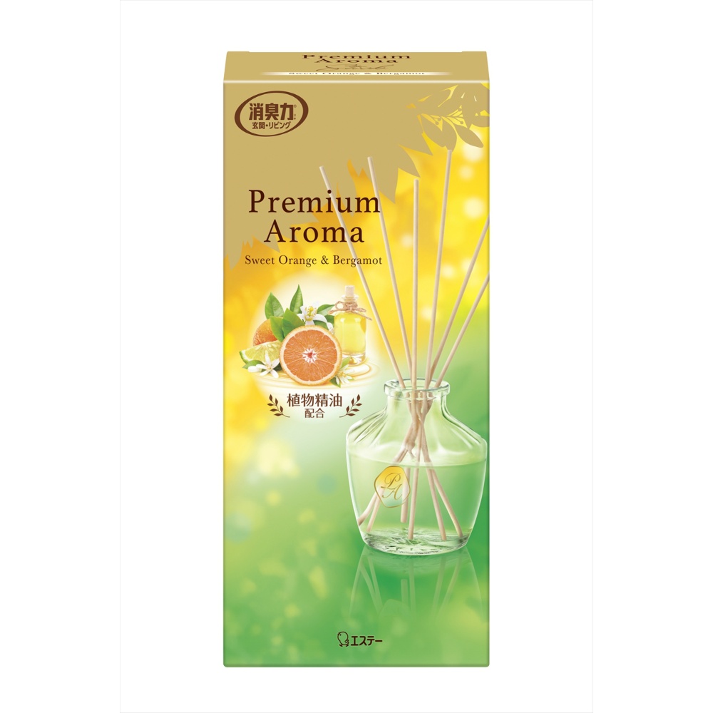 エステー 純正品 お部屋の消臭力 Premium Aroma Stick スイートオレンジ&ベルガモット 4901070131228【単品販売。ケース販売ではございません。】