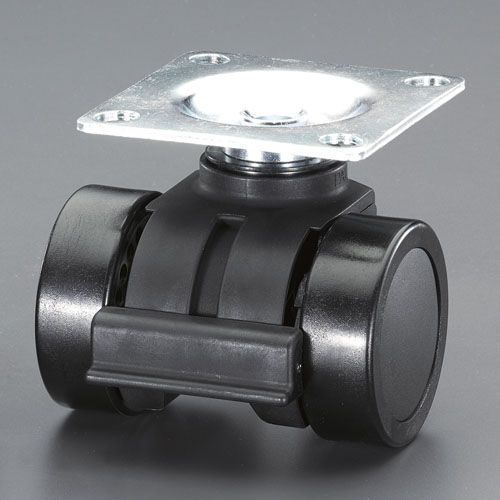 EA986TJ-6 エスコ 66mm キャスター(ツインホイール・ブレーキ付) (東信製作所(トーシン) HCS66-P)